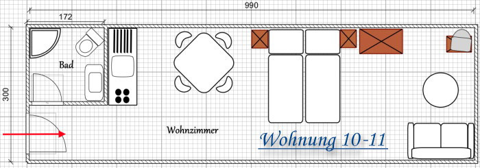Grundriss Lüttje Schäfchenstuv