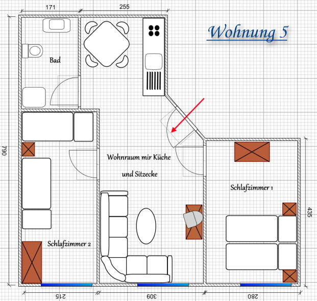 Grundriss Wellenfänger Suite